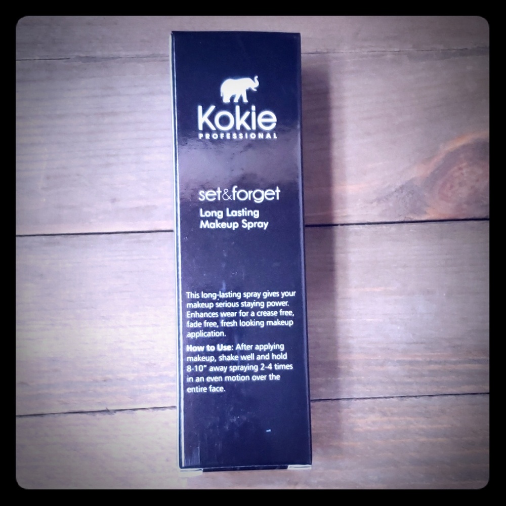Kokie- Set & Forget long lasting makeup spray